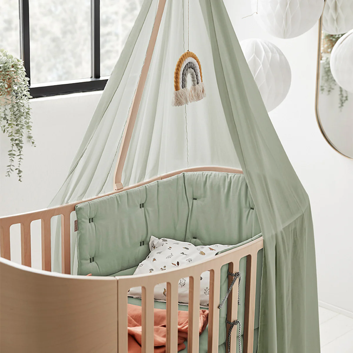 Spannbettlaken aus Bio-Baumwolle für Babybett, 2 Stk. - Image 13