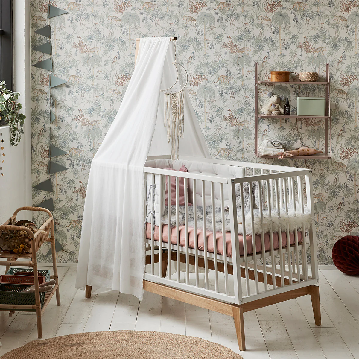 Spannbettlaken aus Bio-Baumwolle für Babybett, 2 Stk. - Image 21