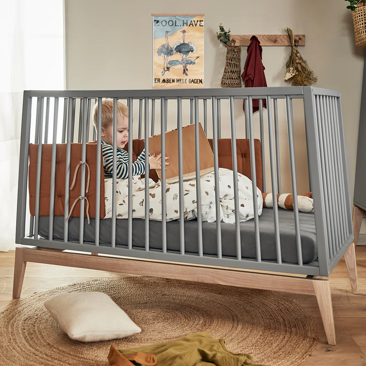 Spannbettlaken aus Bio-Baumwolle für Babybett, 2 Stk. - Image 9